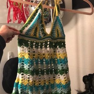 DKNY crochet halter top